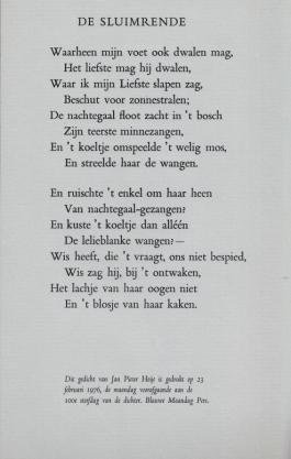 HEIJE, Jan Pieter - De sluimrende.