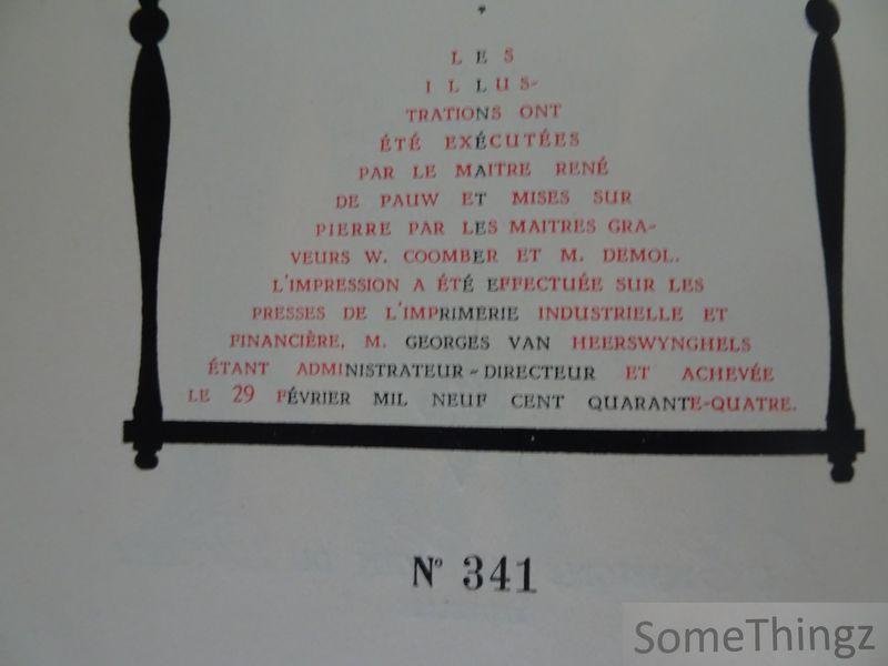 Charles de Coster en René de Pauw (ills.) - La légende d'Ulenspiegel et de Lamme Goedzak. [2 volumes, n° 341 de 1000 exemplaires numérotés.]