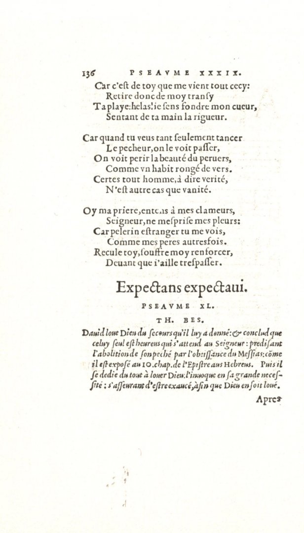 Jean Calvin (Johannes Calvijn) - Pseaumes Octantetrois de David, mis en rime Françoise par Clément Marot et Théodore de Bèze.(1551)