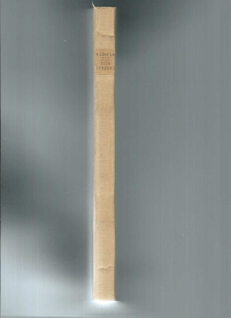 Byvanck, A.W. e.a. (Redactie) - Oudheidkundig Jaarboek 1934