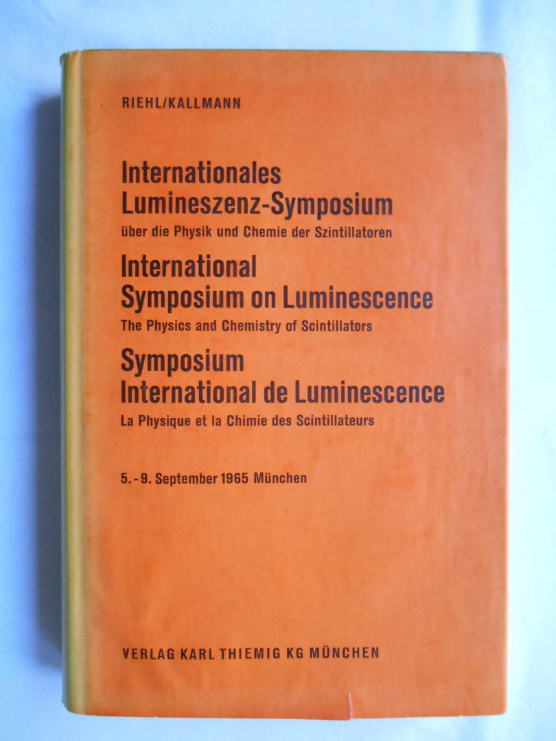 Red. H. Vogel - International Symposium on Luminescence