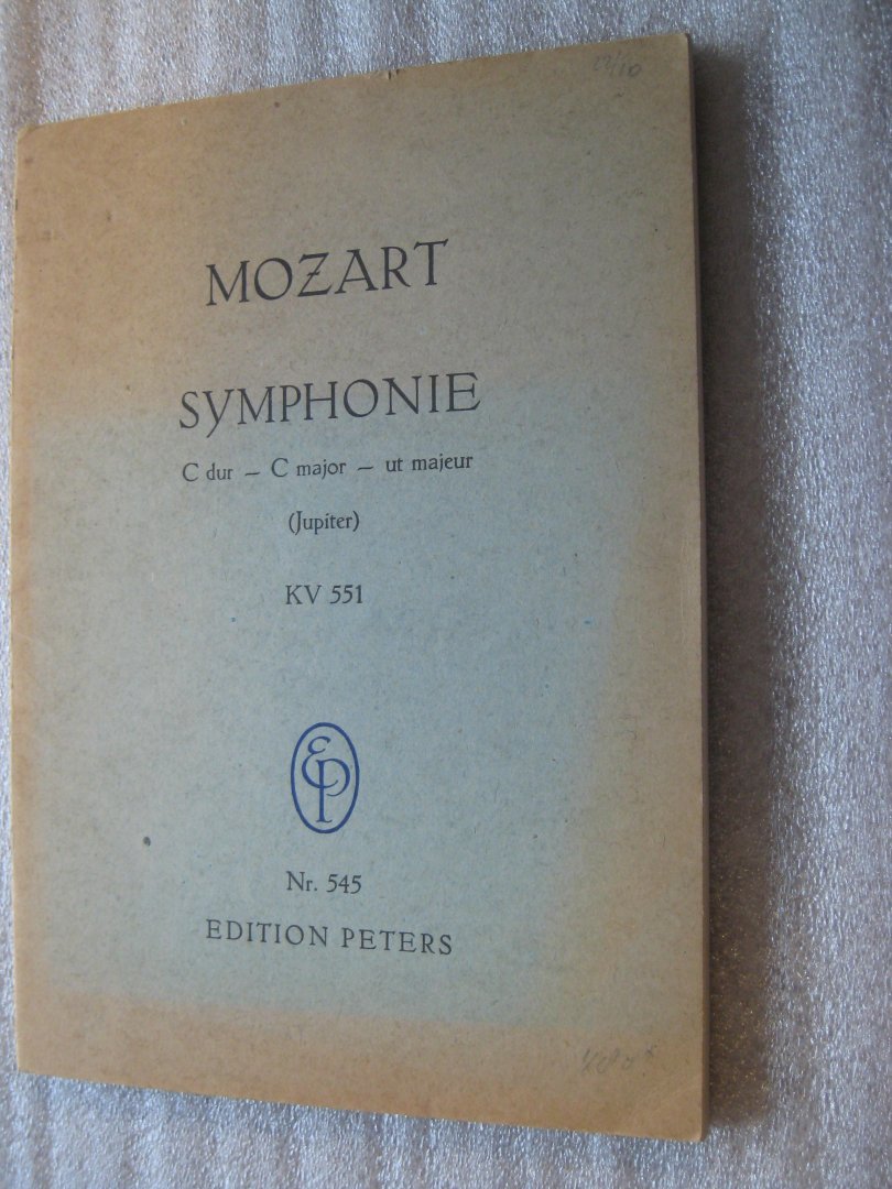 Mozart, W.A. - Symphonie C-dur - C major - ut majeur (Jupiter) KV 551 / Partituur