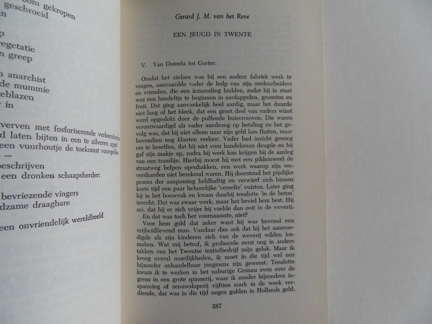 Reve, Gerard J.M. van het. - Van Domela tot Gorter ( Memoires V) in de Nieuwe Stem 20e jaargang no. 5, mei 1965.