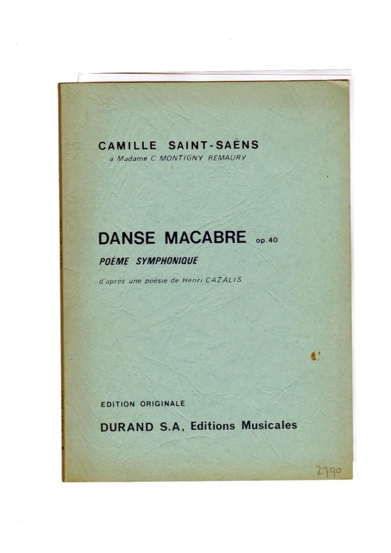 Saint-Saens, Camille - Danse Macabre opus 40  Sheet Music voor piano