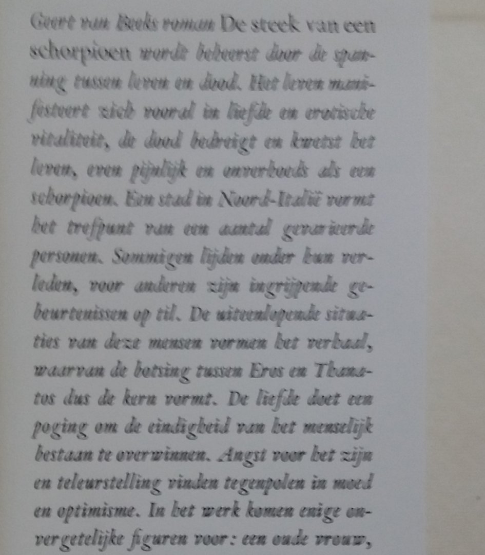 Beek, Geert van - De steek van een schorpioen (Ex.2)