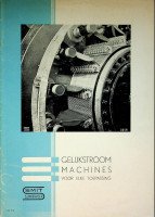 Smit Slikkerveer - Catalogus Gelijkstroom Machines Smit Slikkerveer 1954