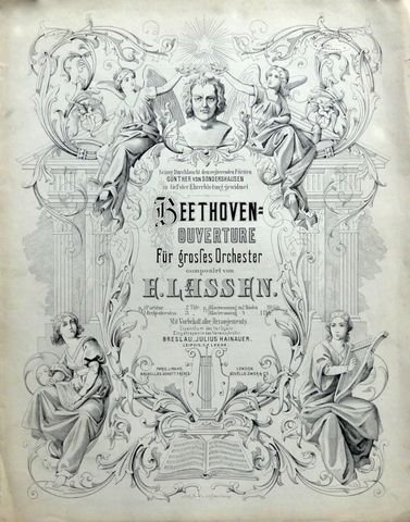 Lassen, Eduard: - Beethoven-Ouverture für grosses Orchester