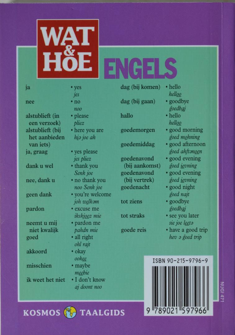 Hoeks, J.A. & Hymans, P.J.E. - Engels - wat & hoe taalgids