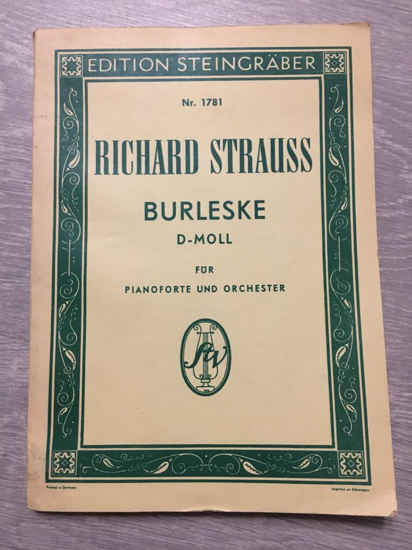 Richard Strauss - Nr. 1781, Richard Strauss, Burleske, D-Moll für pianoforte und orchester