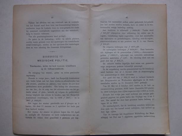 N.n.. - Verslag gedaan door Burgemeester en Wethouders van Middelburg aan den Raad der gemeente, ingevolge art. 182 der gemeentewet. 1907.