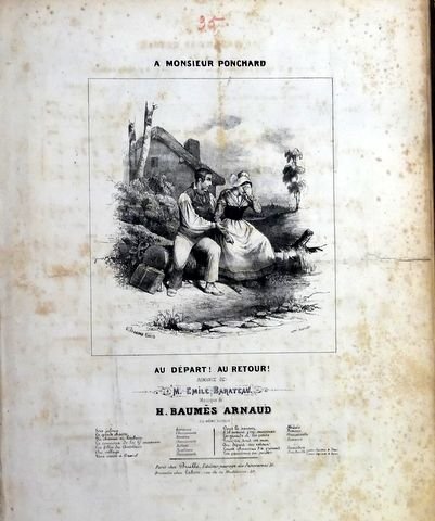 Baumès-Arnaud, H.: - Au départ! Au retour! Romance d`Emile Barateau