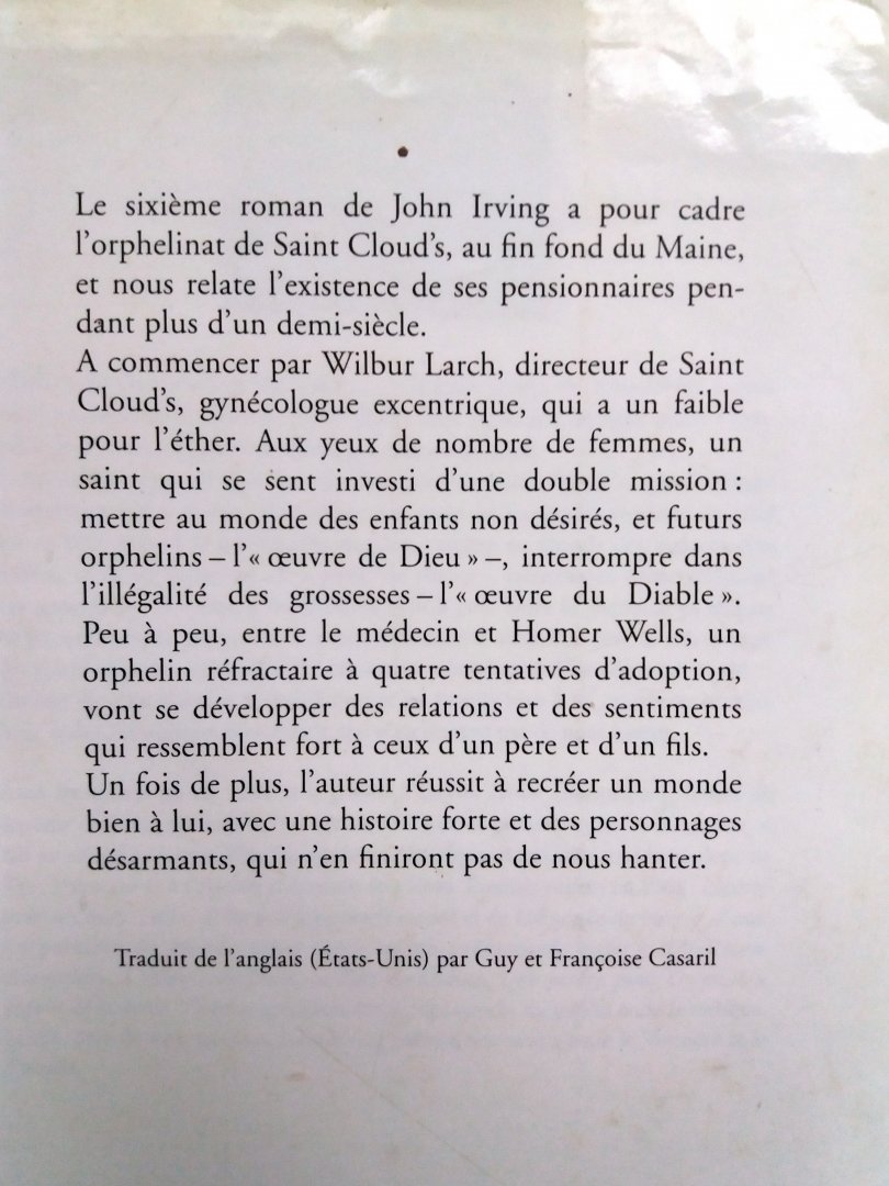 Irving, John - L'Oeuvre de Dieu, la part du diable (FRANSTALIG)
