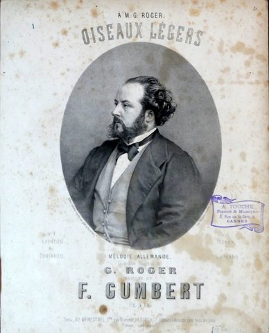 Gumbert, Ferdinand: - Oiseaux légers. Melodie allemande. No. 1. Baryton ou Contralto