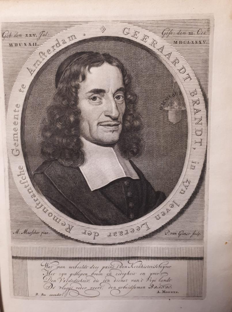 Brandt, Gerard - Historie der Reformatie en andere kerkelyke geschiedenissen in en ontrent de Nederlanden. 4 delen 1677, 1674, 1704 en 1704.