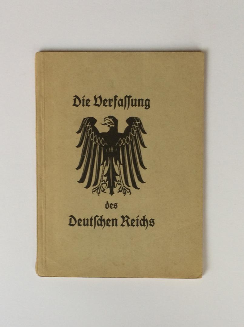 - Die Verfassung des Deutschen Reichs Vom 11. August 1919