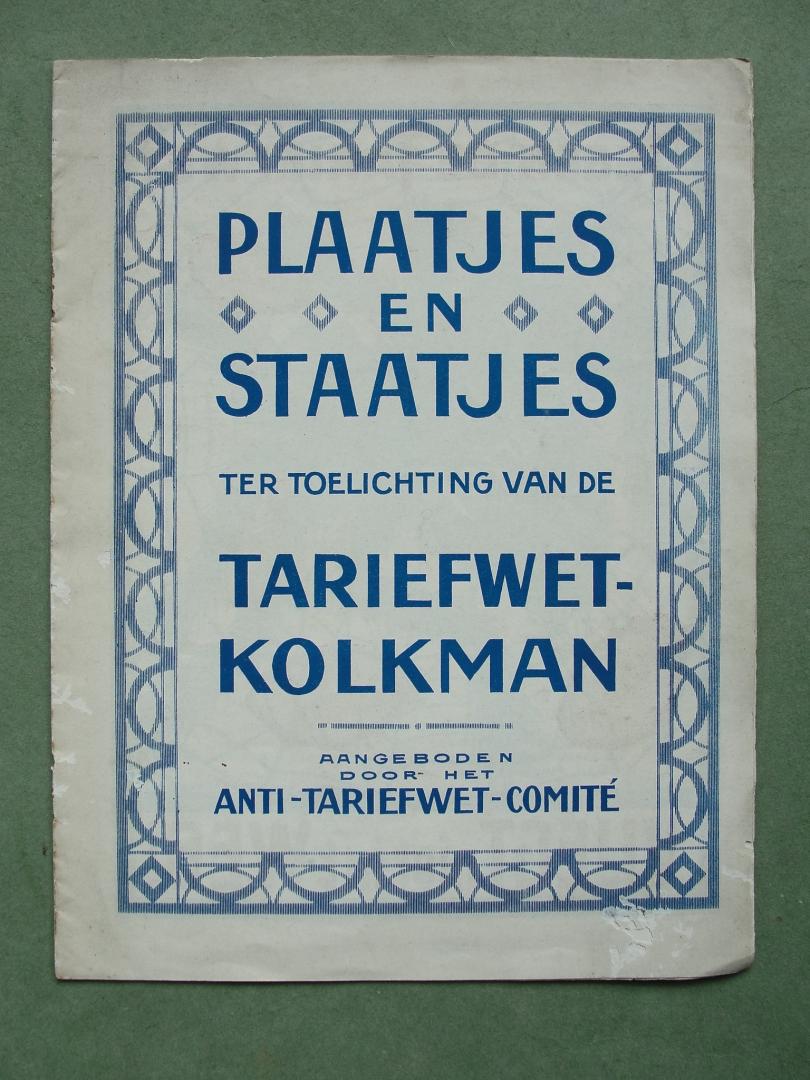 Leo Jordaan (1885-1980), Louis Raemaekers (1869-1956) (tekeningen) - Plaatjes en staatjes ter toelichting van de Tariefwet Kolkman