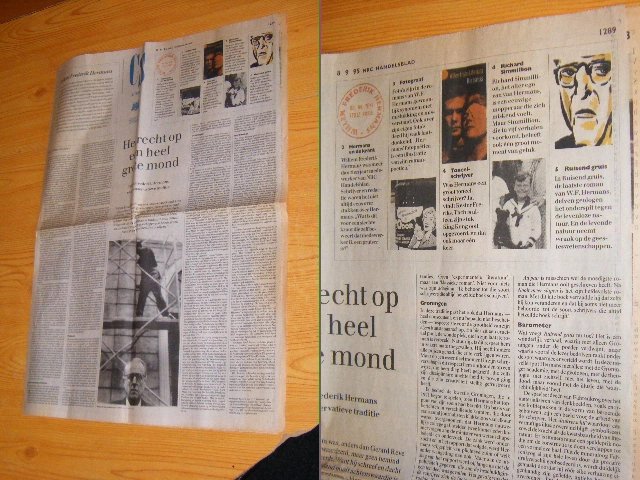 Wilbert Mulders; Lien Heyting; Gertjan Schoonhoven; Hans Steketee; Kester Freriks; Elsbeth Etty; en anderen - Cultureel Supplement Literair, Willem Federik Hermans Special, NRC, 8-9-1995