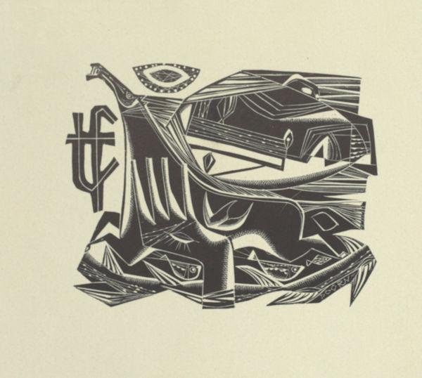 Doorn, Jan van. - Exlibris voor Ted Felen.