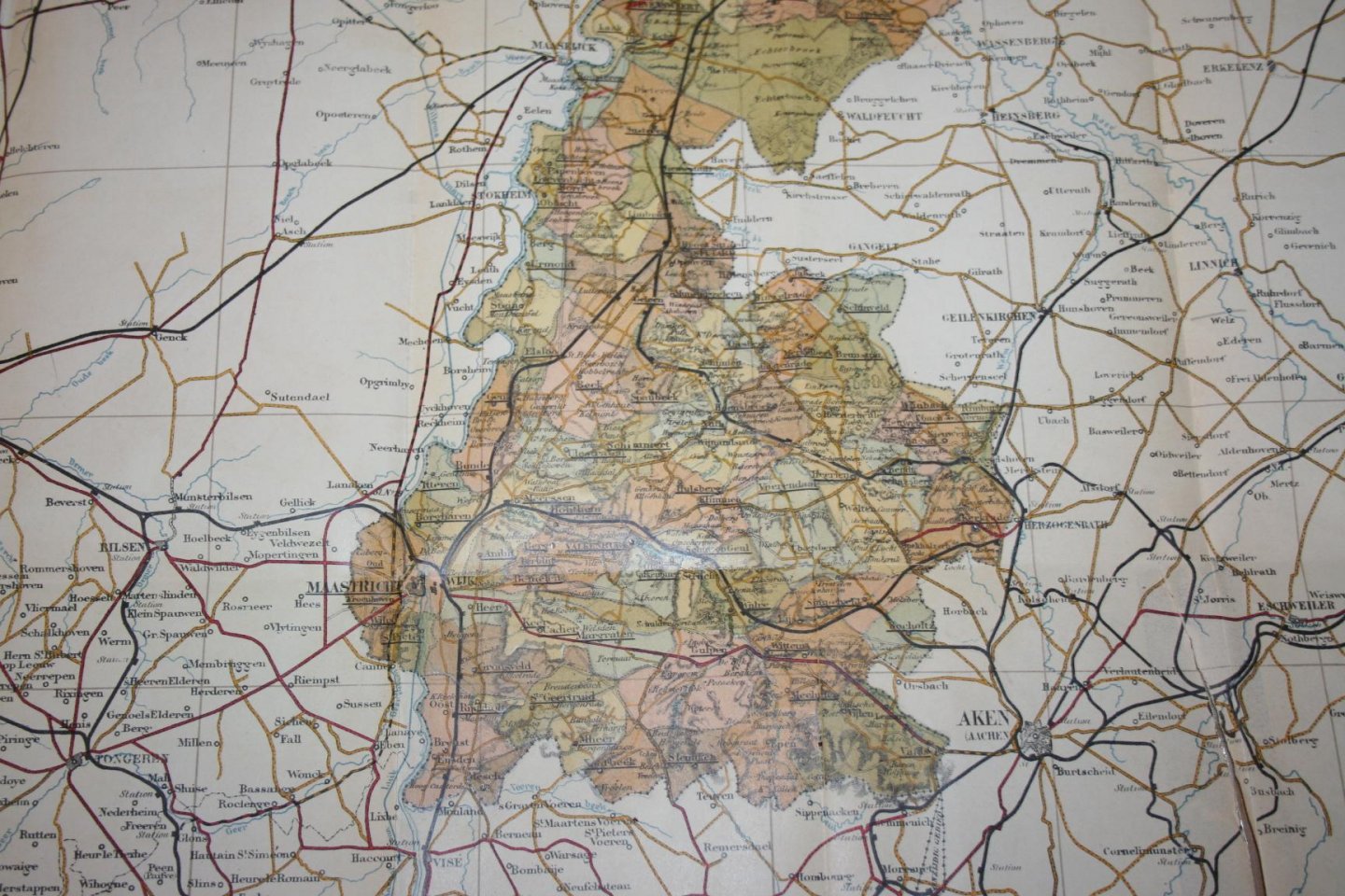 W.J. Geerling - Gemeentekaart van Limburg