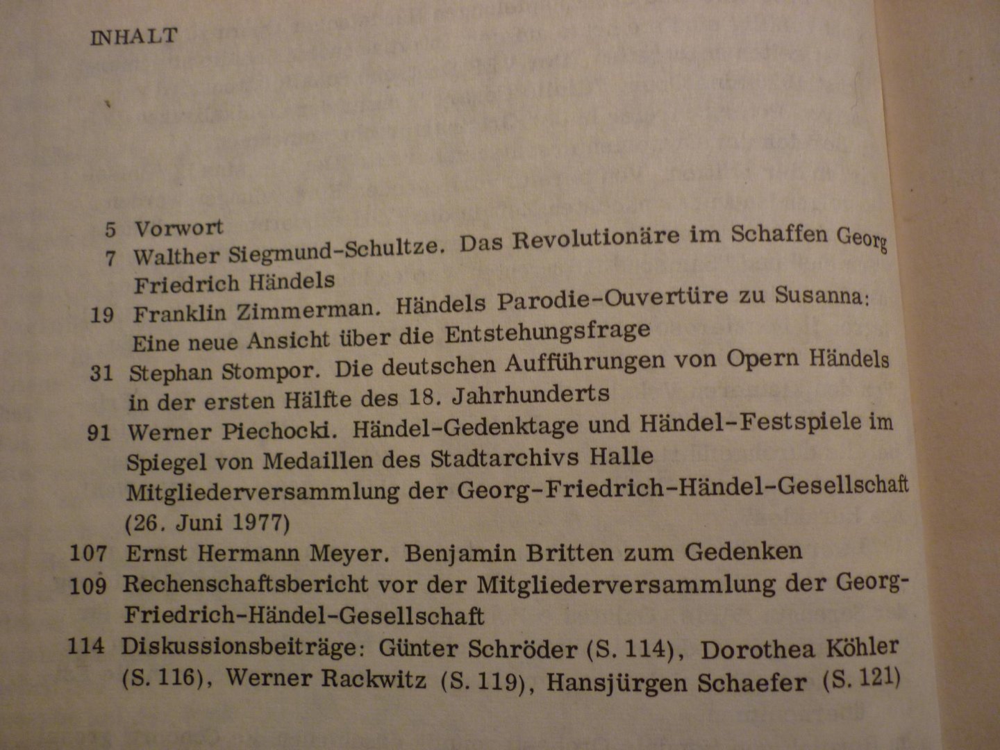 Händel; Georg Friedrich (1685–1759) - Jahrbuch 24. jahrgang 1978; herausgegeben von der Georg Friedrich Handel-Gesellschaft