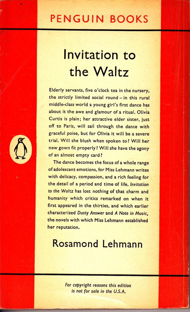 Rosamond Lehmann - Invitation to the Waltz