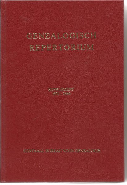 Beresteyn en H.L. Kruimel, jhr. mr. dr. E.A. van - Genealogisch Repertorium A-L en M-Z (2 delen).  Herzien en tot 1 jan.1970 bijgewerkt door H.L.Kruimel. ompleet met Supplement 1970-1984 samengesteld door P.A. Christiaans en A.J. van der Tang.