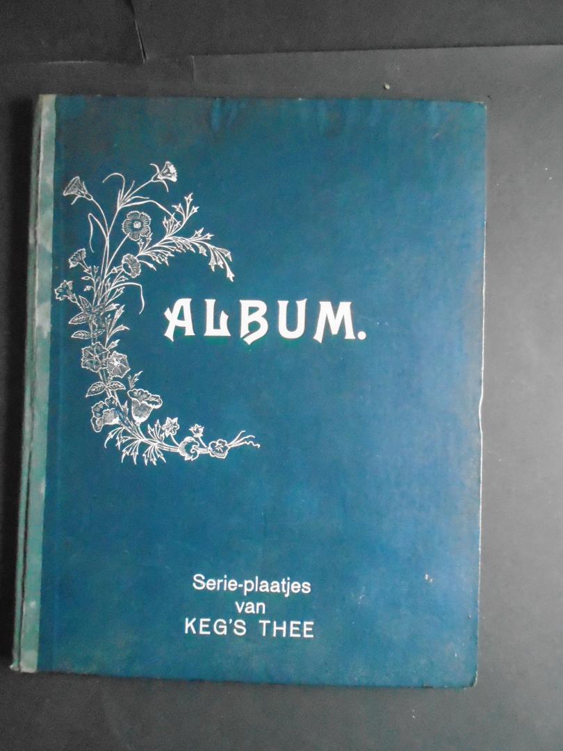 - Album -Theeplaatjes. Serie-plaatjes van Keg,s Thee, met 72 albumplaatjes. compleet.