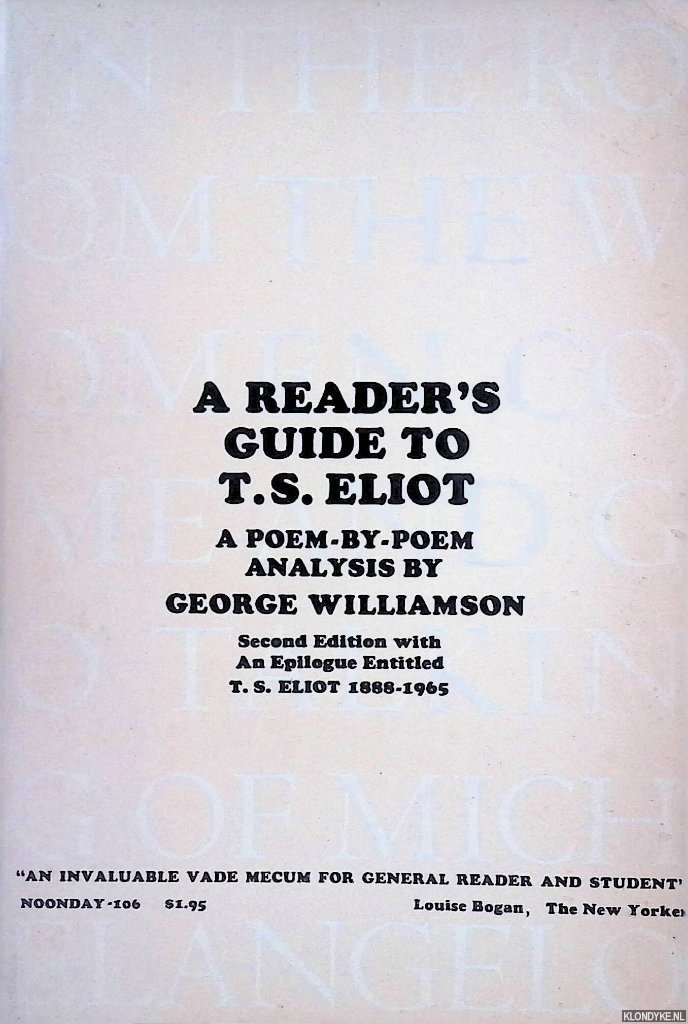 Williamson, George - A reader's Guide to T.S. Eliot: a Poem-by-Poem Analysis