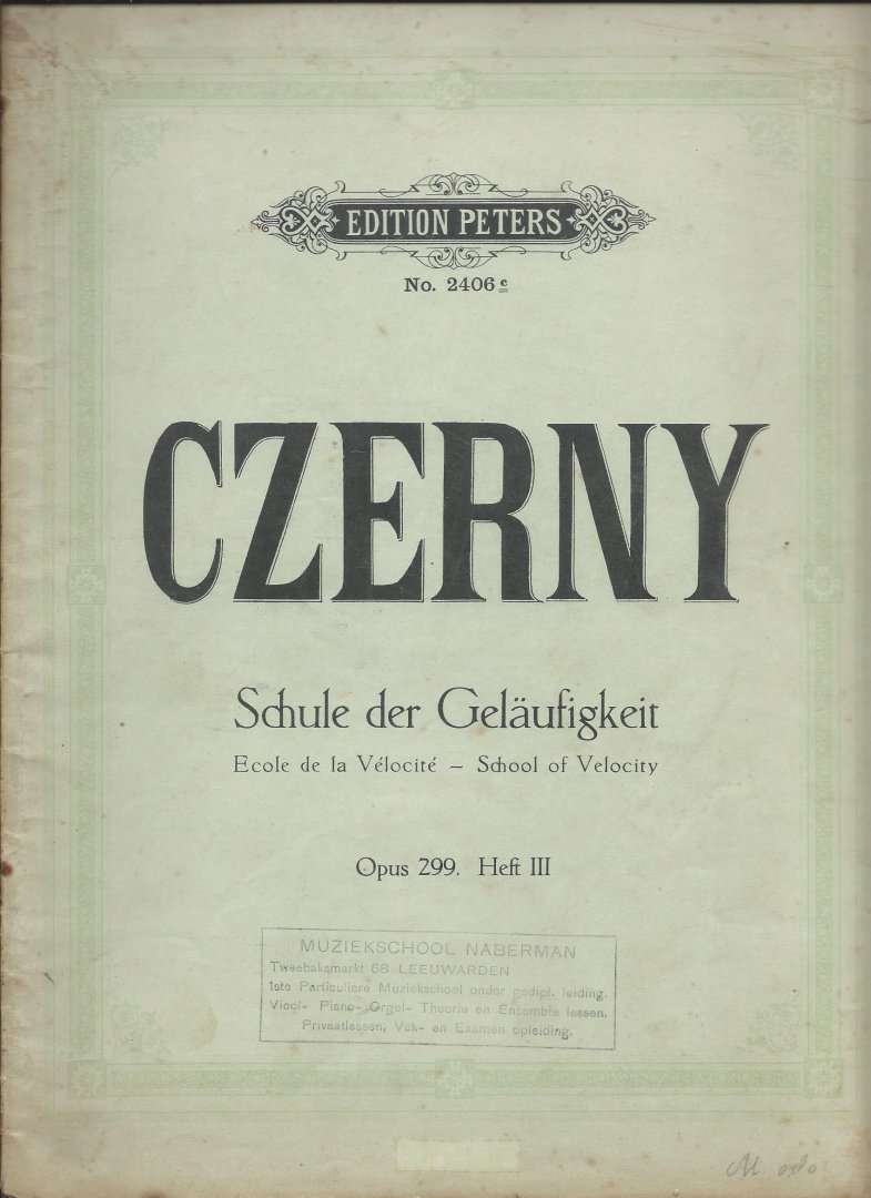  - Czerny - Schule der Geläufigkeit