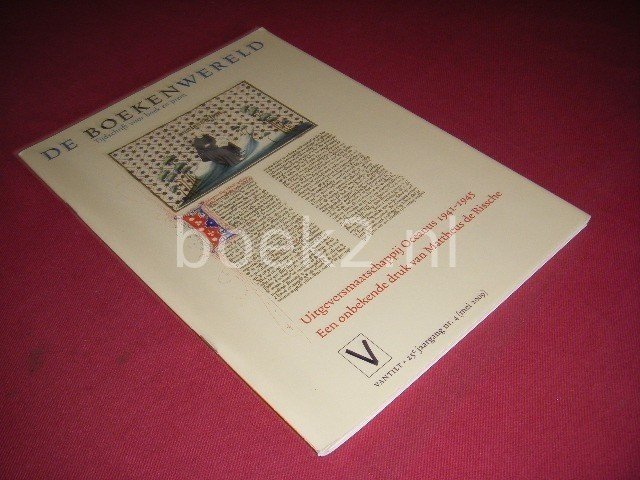H. Hafkamp en anderen (red.) - De Boekenwereld, Tijdschrift voor Boek en Prent, 25e jaargang, nr 4, mei 2009