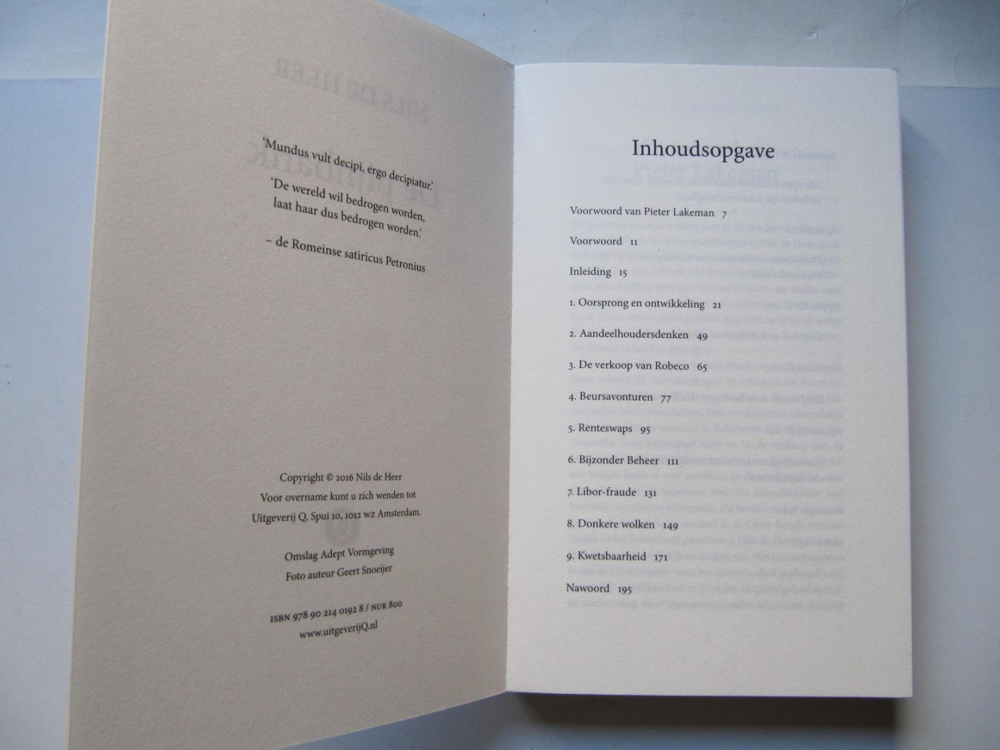 Heer, Nils de - De pijnbank / De problemen van de Rabobank