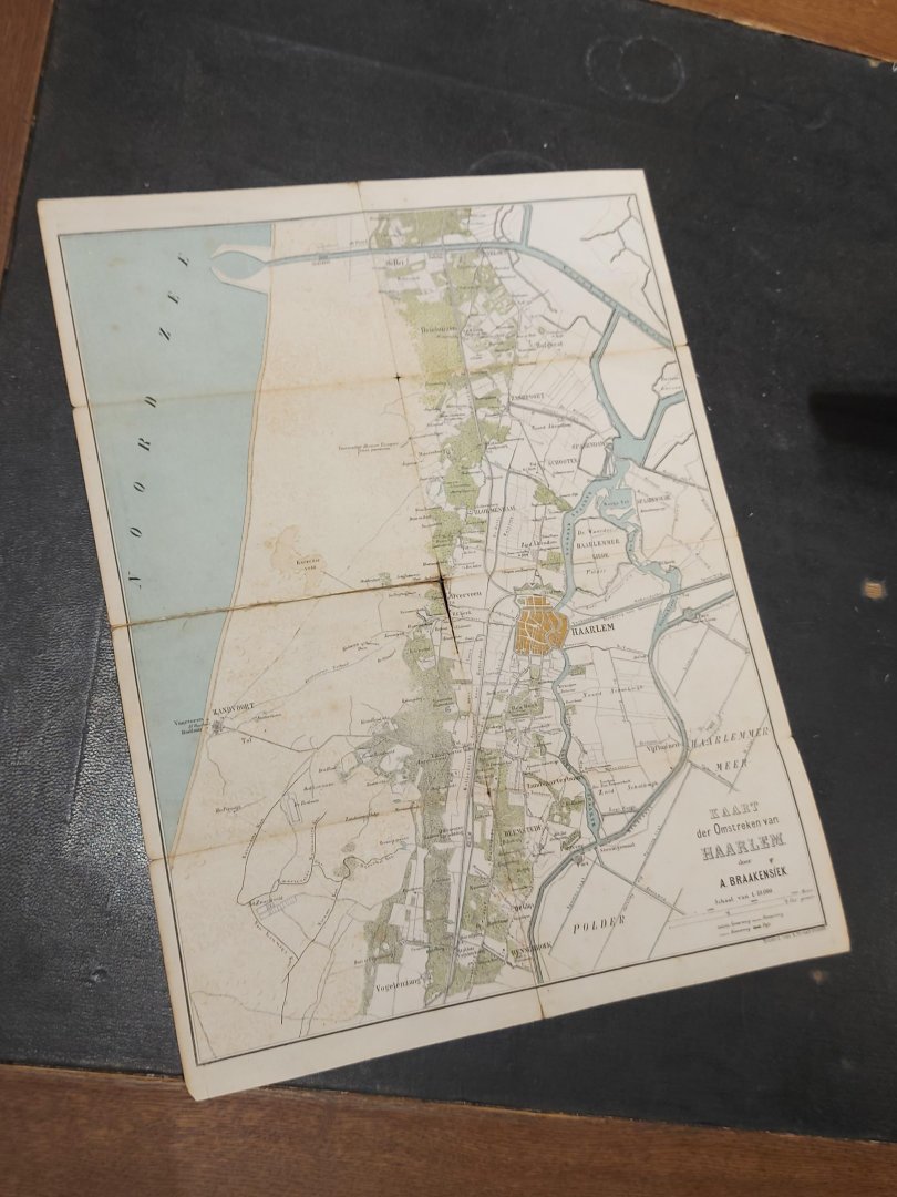 Kaart der Omstreken van Haarlem. Schaal 1:40.000