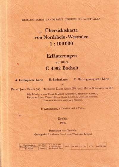 Franz Josef Braun, Hildegard Dahm-Arens und Hugo Bolsenkötter - Übersichtskarte von Nordrhein-Westafeln 1: 100 000