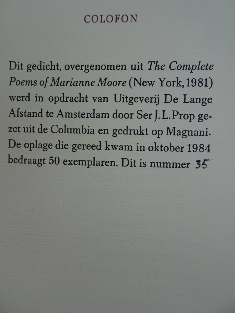 Moore, Marianne. - What are years?