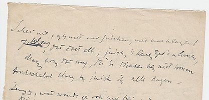 VERWEY, Albert - 'Schei uit, gy met uw juichen, met uw klagen!' (beginregel). Handgeschreven gedicht.