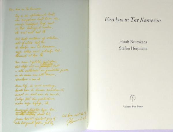 Beurskens, Huub & Stefan Hertmans. - Een kus in Ter Kameren.