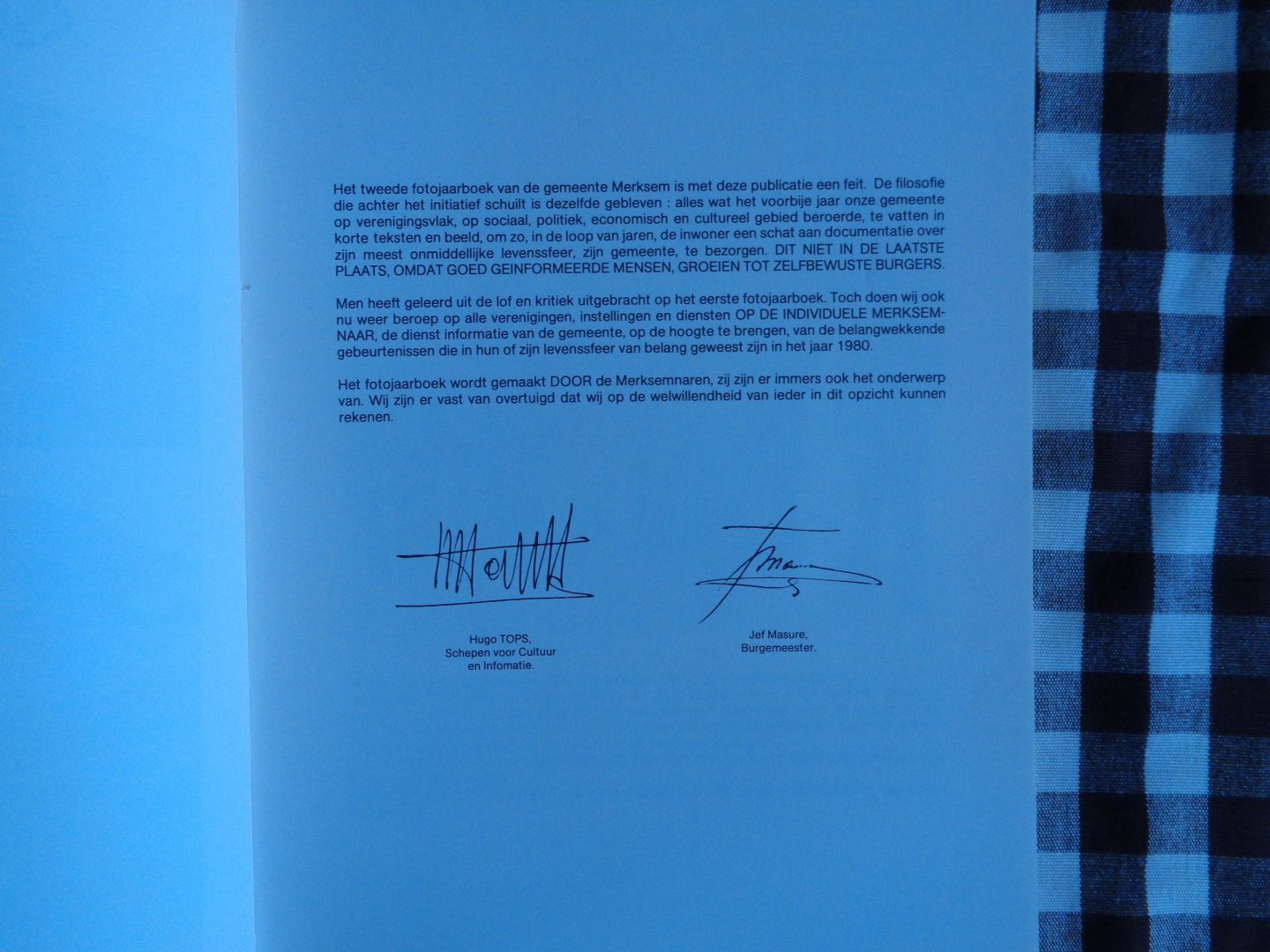 hugo tops-jef masure - merksem fotojaarboek 1979