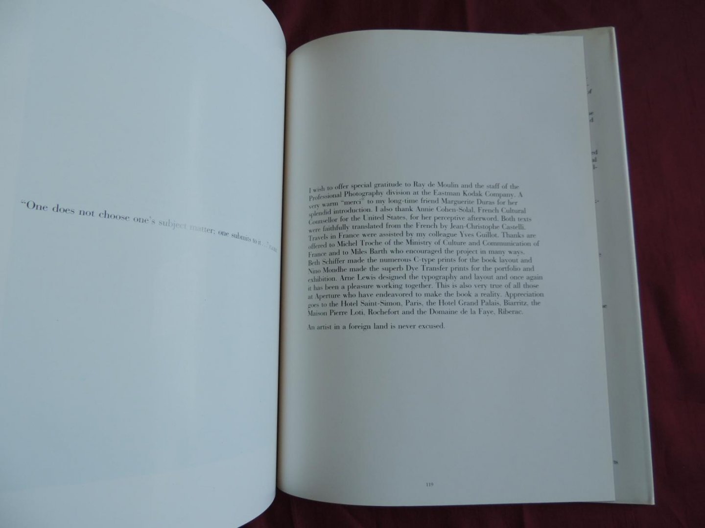 GIBSON, RALPH. Preface by Marguerite Duras. Afterword by Annie Cohen-Solal - L' Histoire de France