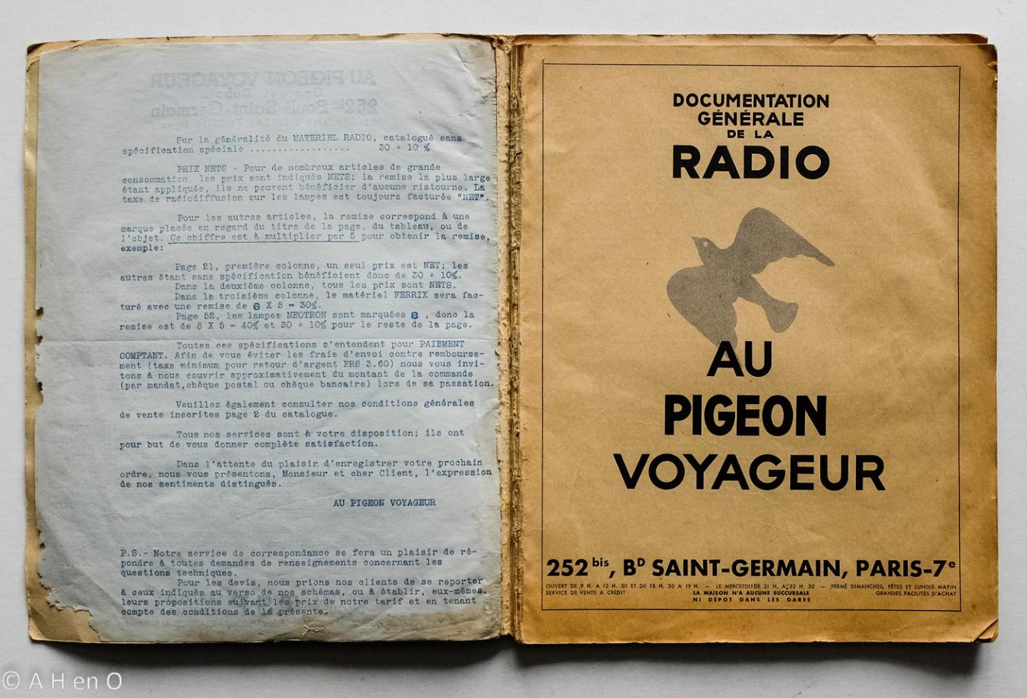 Au Pigeon Voyager - Documentation Générale de la Radio