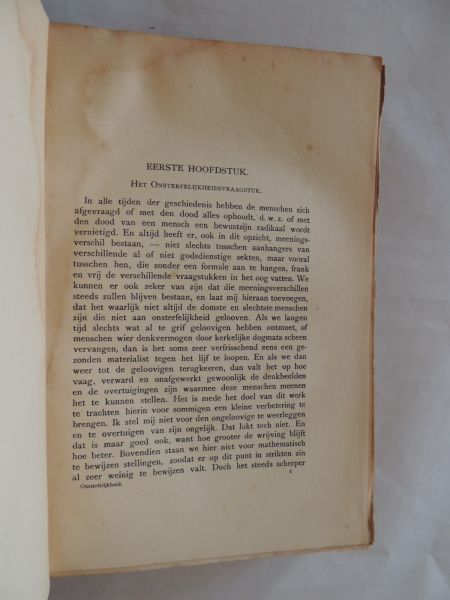 SCHUTTE Leonard J. - De zin der onsterfelijkheid; aangewezen in het verband eener theorie der menschelijke bewustheid