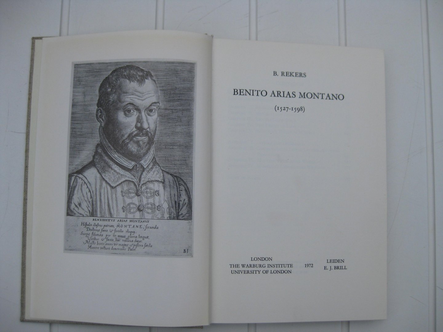 Rekers, B. - Benito Arias Montano (1527-1598).