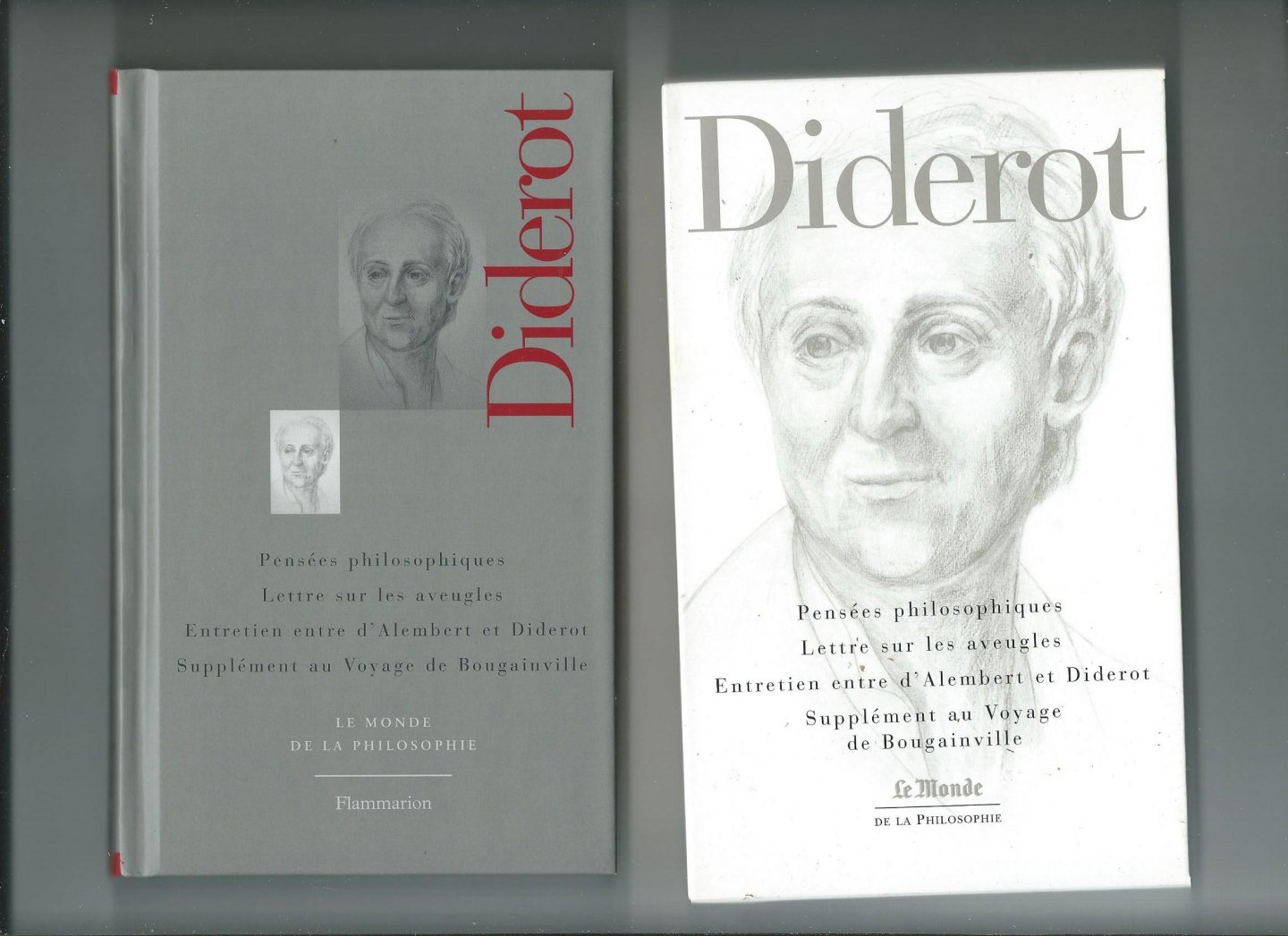 Diderot - Pensées philosophiques. Lettre sur les aveugles. Entretien entre d'Alembert et Diderot. Supplément au Voyage de Bougainville