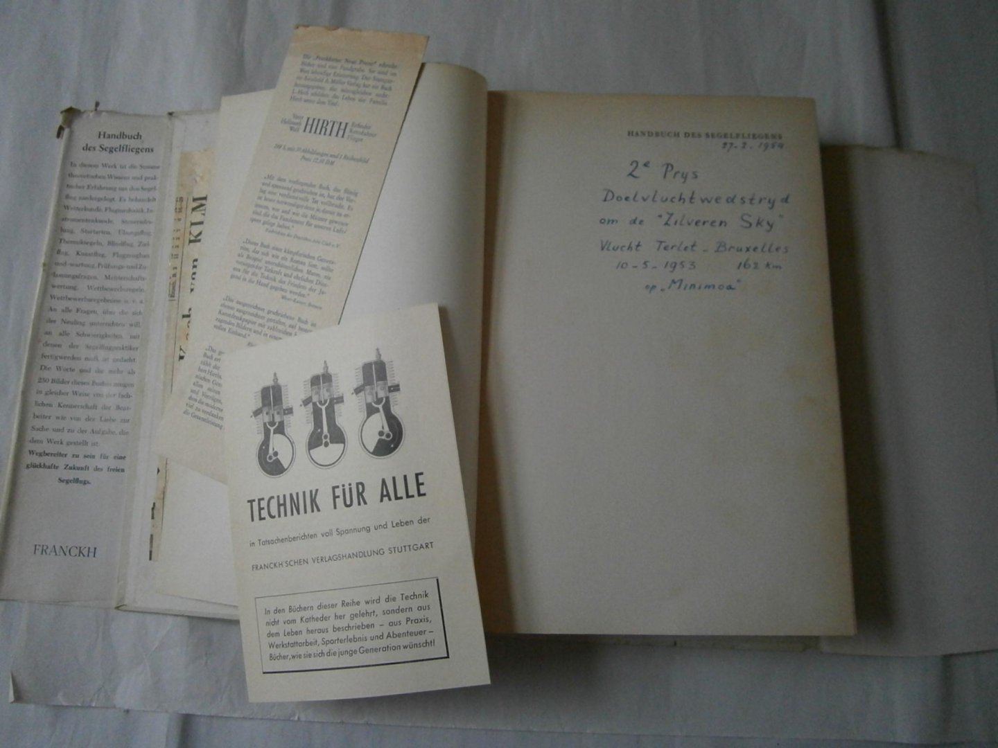 Hirth, Wolf - Handbuch der Segelfliegens