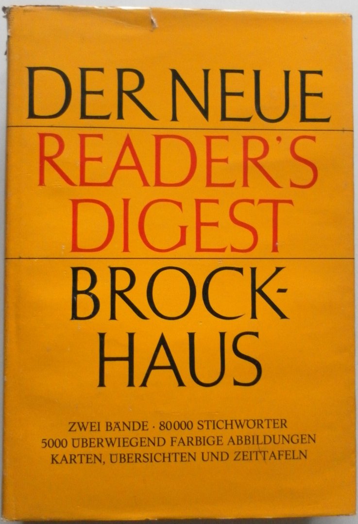  - Der Neue Reader`s Digest Brockhaus  In Zwei Bänden 80 000 Stichwörter 5 000 überwiegend fabige Abbildungen, Karten, Übersichten und Zeittafelen
