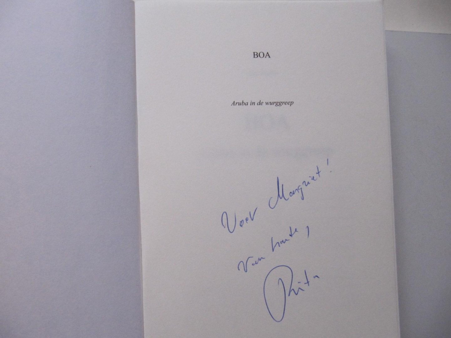 Zecher, Rita - BOA - Aruba in de wurggreep