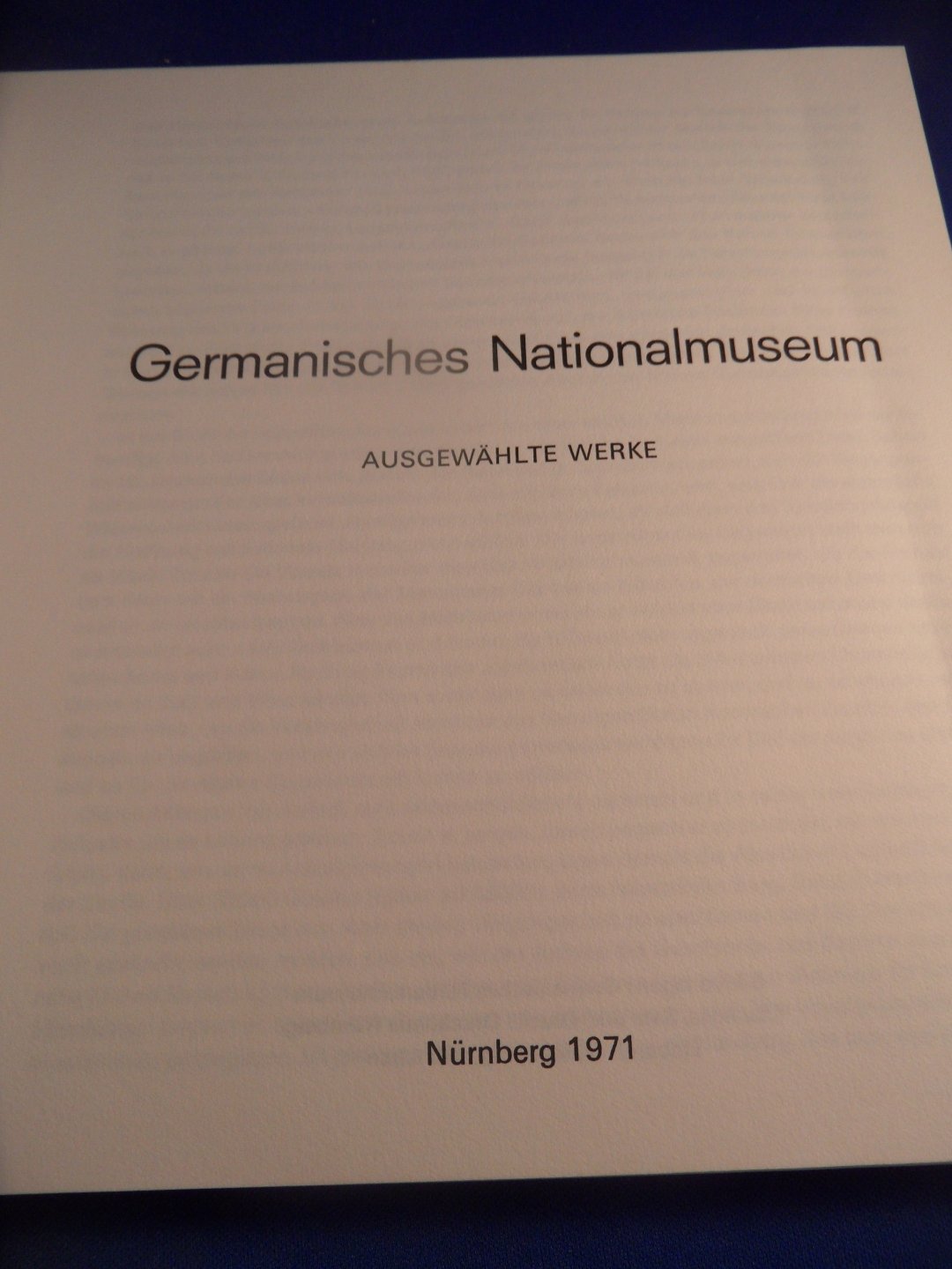 Germanisches Nationalmuseum - Ausgewählte Werke