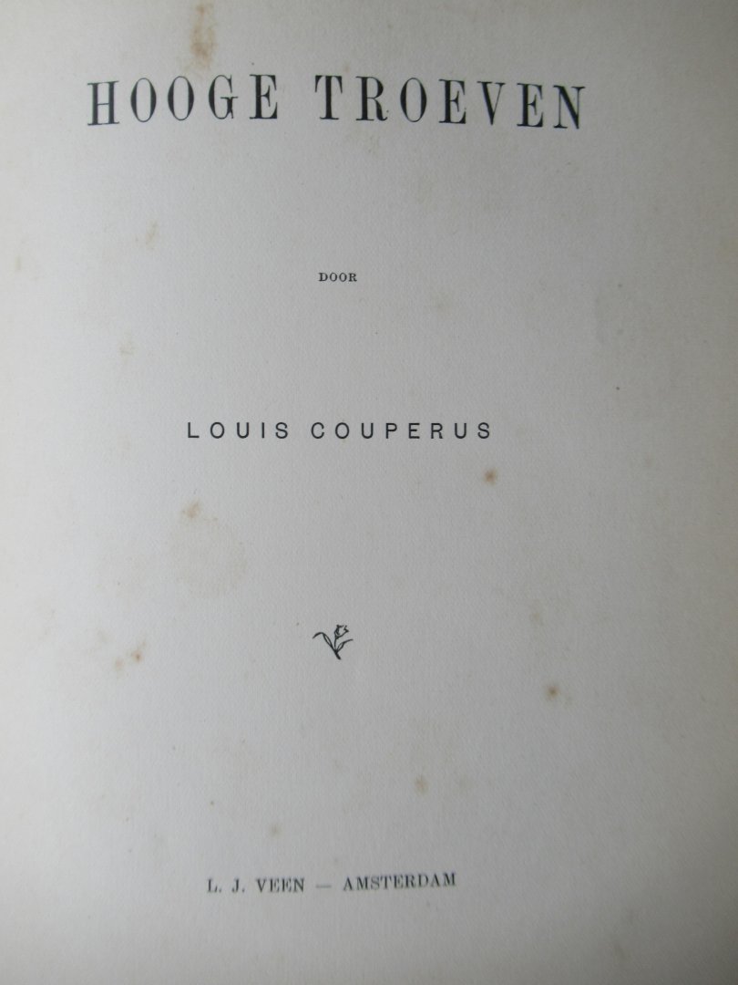 Couperus, Louis - Couperus' werken I en III
