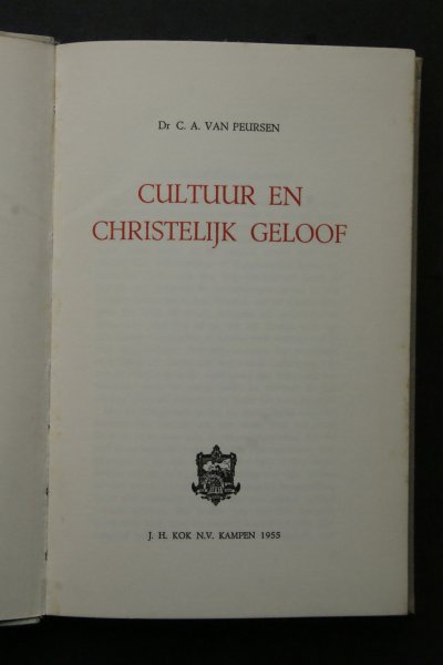 C.A. van Peursen - Cultuur en christelijk geloof