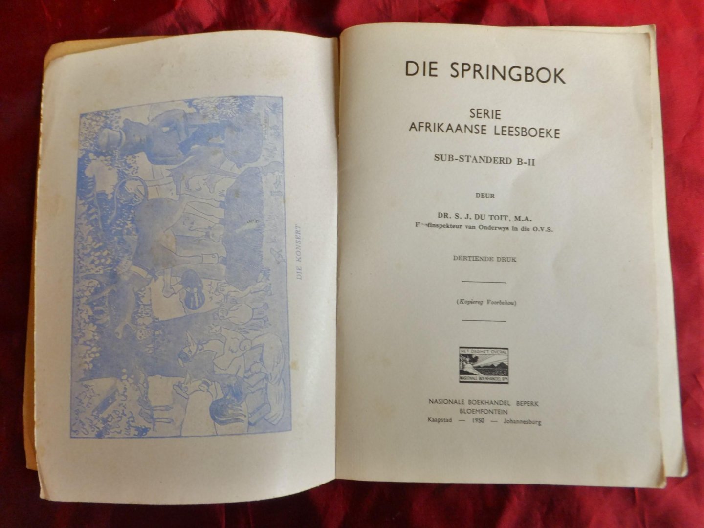 Toit, S.J. Du - Die Springbok, serie Afrikaanse leesboekies B-II