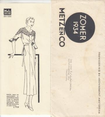 (MODE). METZ en Co. - METZ en Co. Zomercollectie 1934.